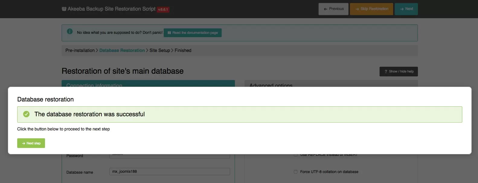 quickstart akeeba database restoration quickstart akeeba database restoration