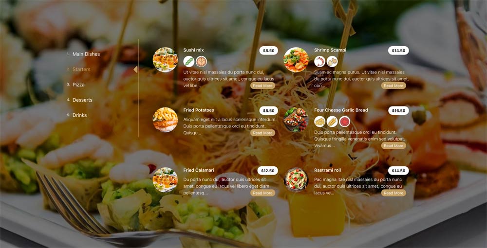Menu Creator Component