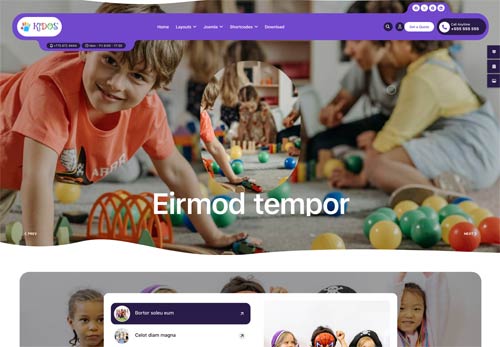 Kindergarten and Preschools Joomla Template