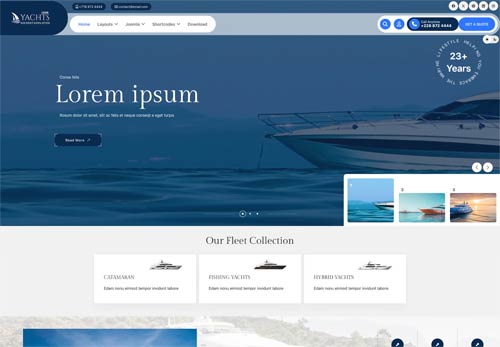 Boats & Yachts Joomla Template