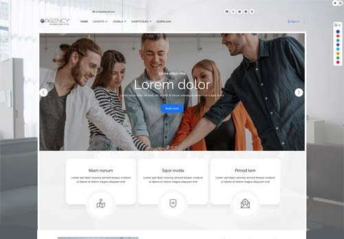 Plantilla Joomla para inversión en startups