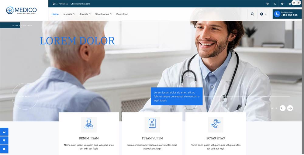 Plantilla Joomla de salud y medicina