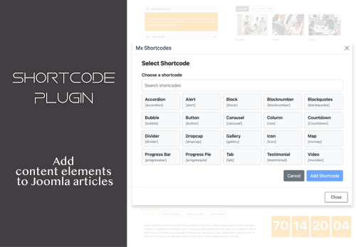 Shortcodes Joomla Plugin