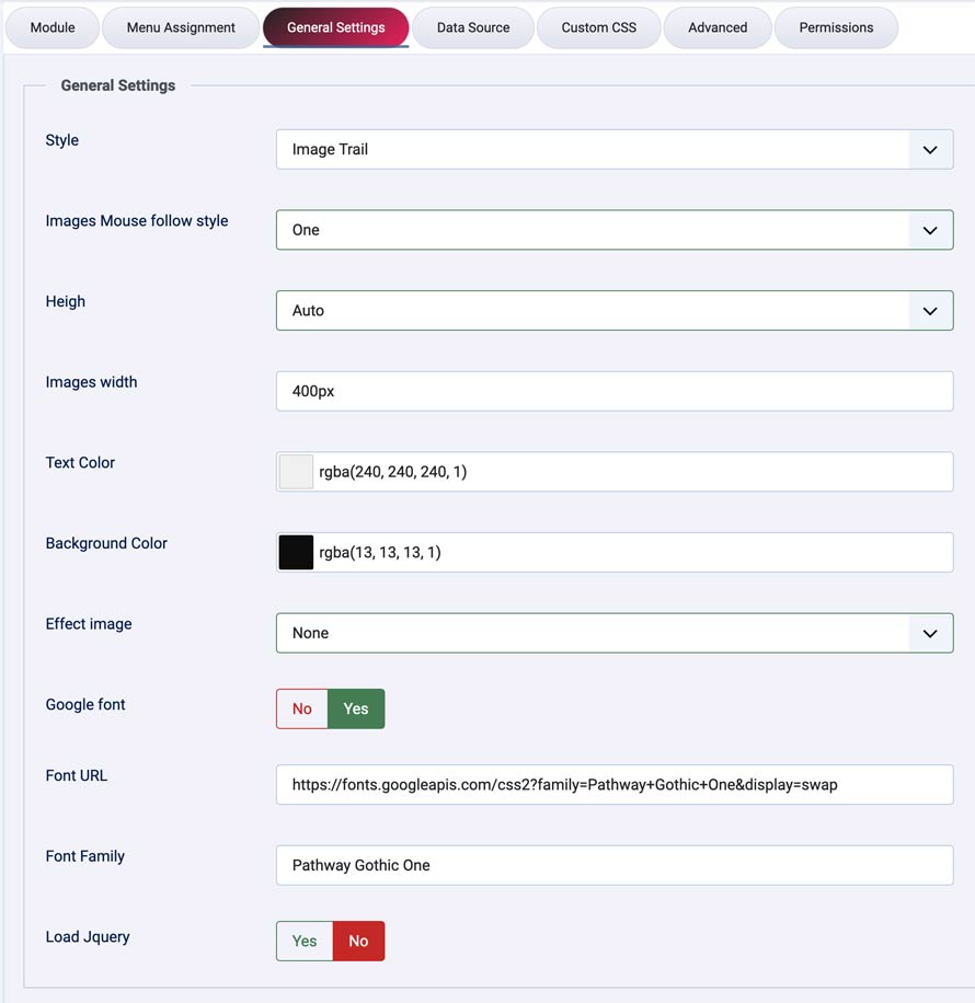 Image Trail joomla modul